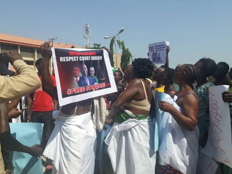 Half Naked Women Protest Demand Sowore S Release Photos