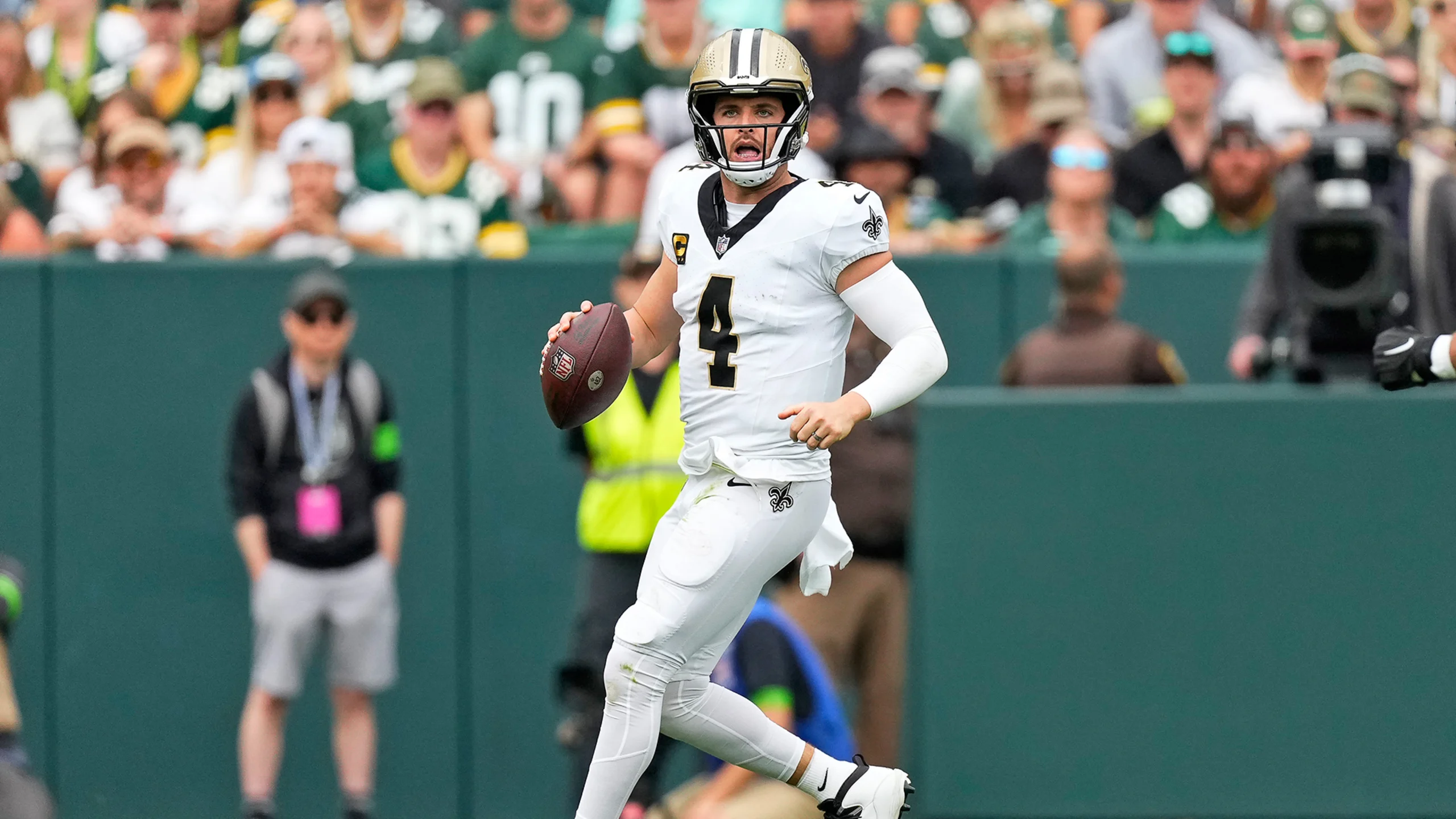 Check out the game action from the New Orleans Saints game against the Green Bay Packers in Week 3 of the 2023 NFL season on Sept. 24 at Lambeau Field in Green Bay, Wisconsin.