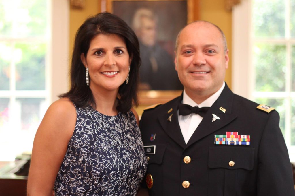 Nikki Haley and her husband, Michael Haley