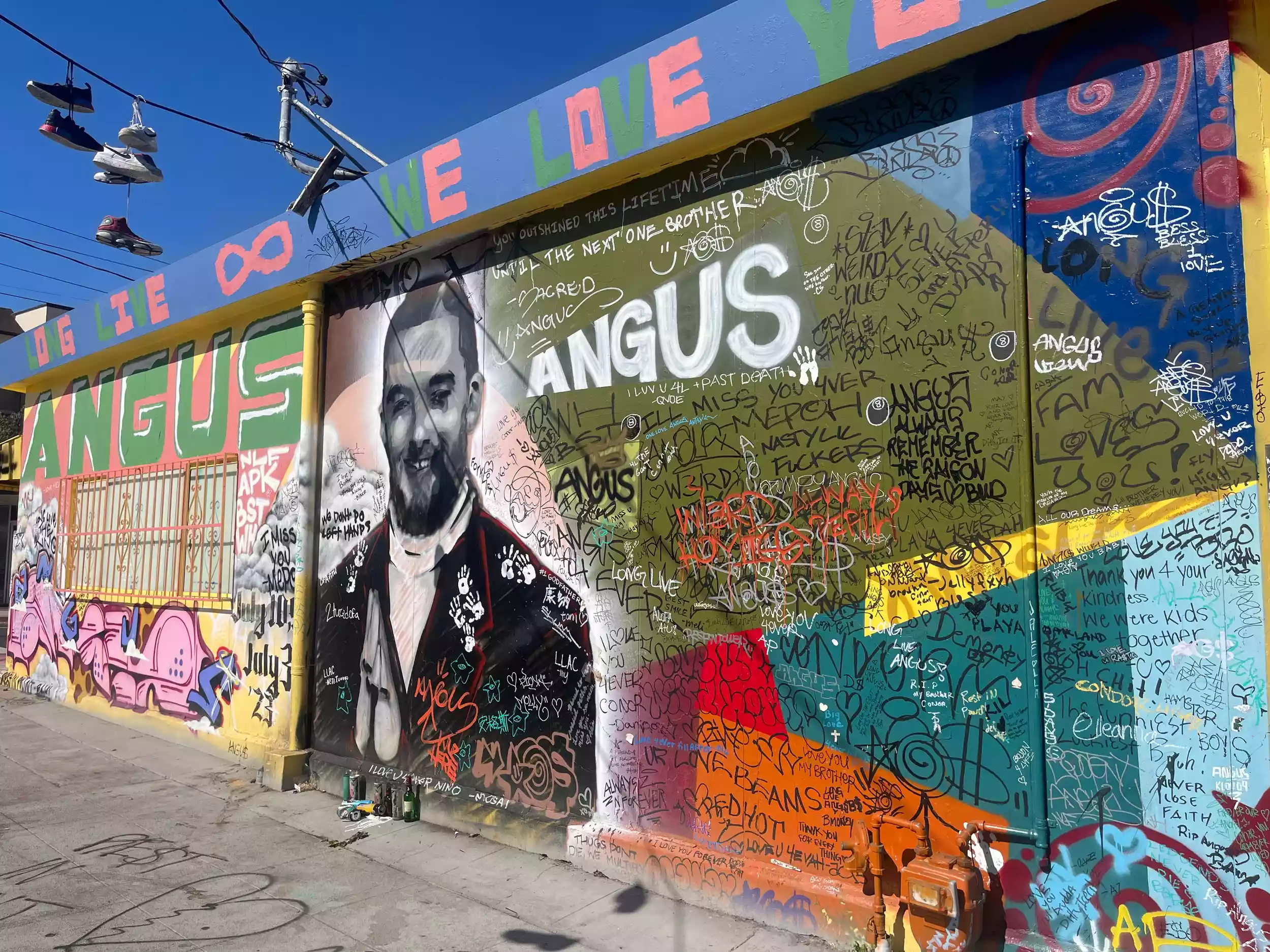 A mural made in honor of Angus Cloud in his hometown