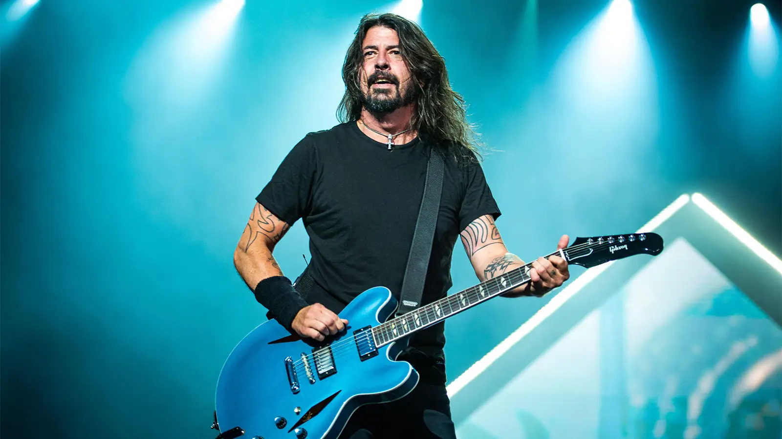 Dave Grohl performing with Foo Fighters.