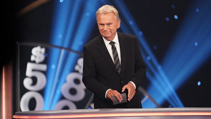 Pat Sajak during the wheel of fortune show