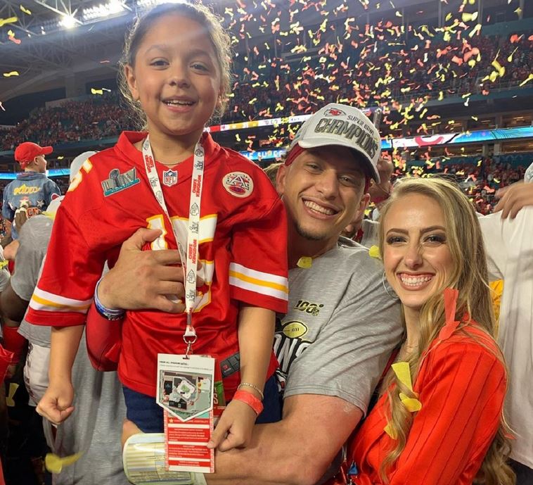 Mia Randall and brother Patrick Mahomes