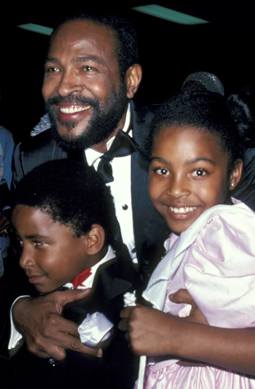 Marvin Gaye with children Frankie and Nona