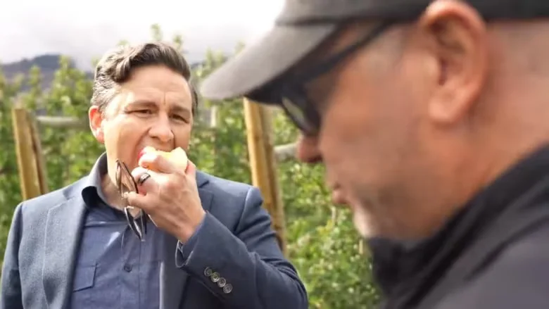 Pierre Poilievre Gains International Attention with Viral Apple-Eating Moment During Heated Interview