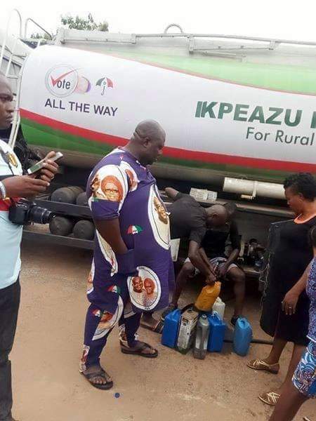 Abia Governor Shares Kerosene To Residents Ahead Guber Poll (Photos)