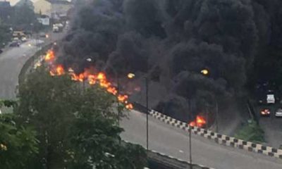 File Photo From Third mainland bridge fire