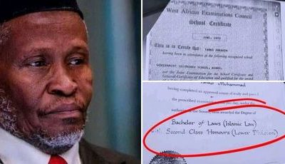 Nigerians Roast CJN Tanko Muhammad Over 'Poor' WAEC Result