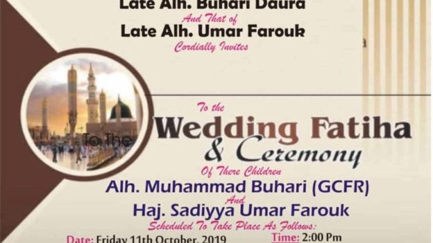 Buhari wedding card