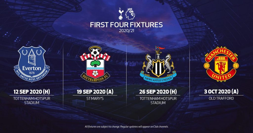 Tottenham Fixtures