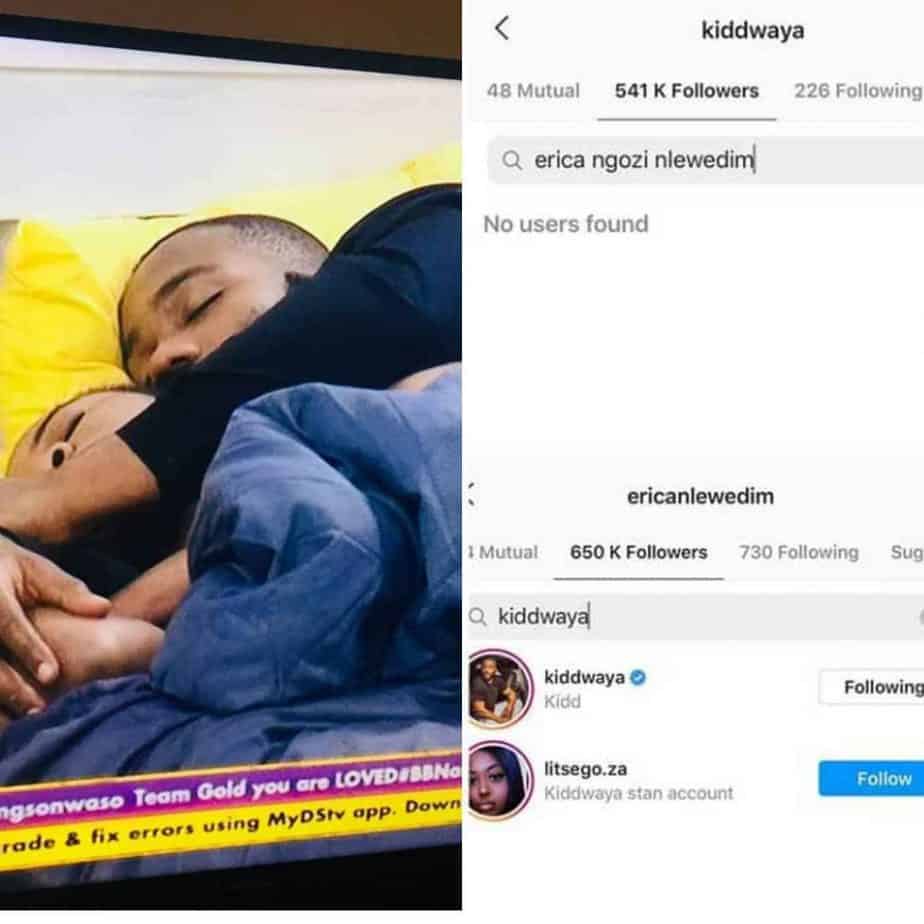 Erica Unfollows Kiddwaya On Instagram