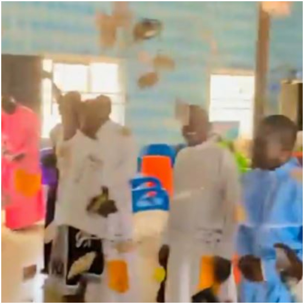 Mixed Reactions As Young Nigerian Boys Make Money Rains In A Church While  Members Hail |Video