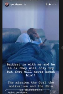 Davido's Hypeman, Spesh Shares First Photo Of Him Days After Sudden Death Of Obama DMW