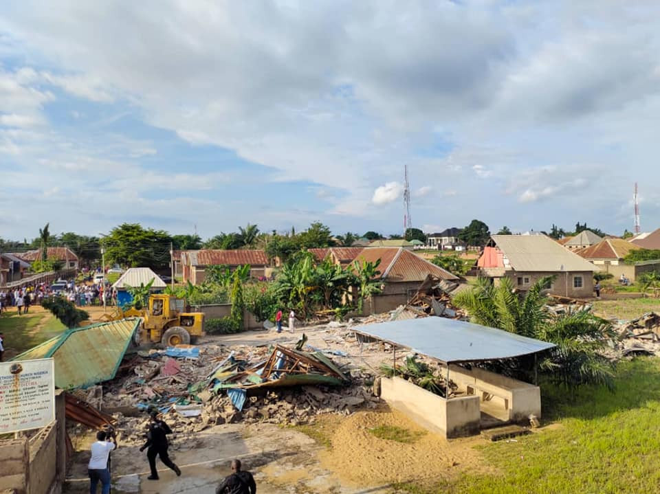 Photos: Benue State Government Demolishes Kidnappers' Den