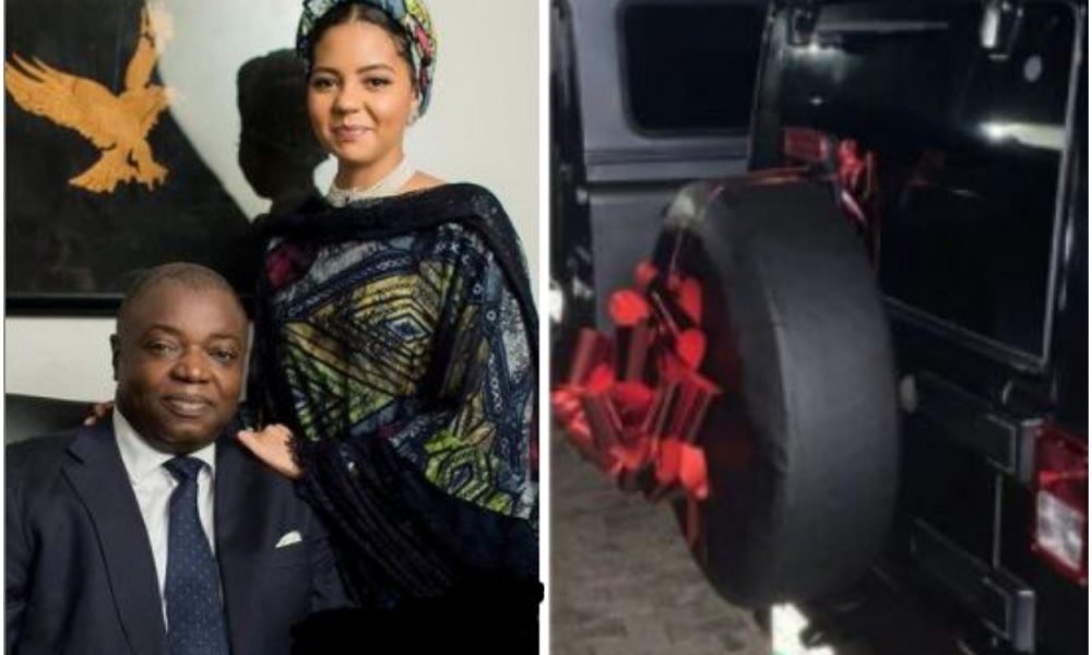 Billionaire daughter, Adama Indimi Shows Off G-Wagon Her Husband, Prince Malik Ado-Ibrahim Gifted Her On Their One Year Anniversary