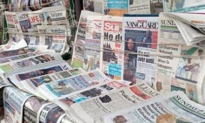 Nigerian Newspapers Daily Front Pages Review