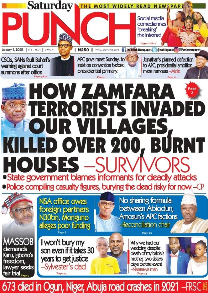 Nigerian Newspapers Daily Front Pages Review Saturday January Nigeria News