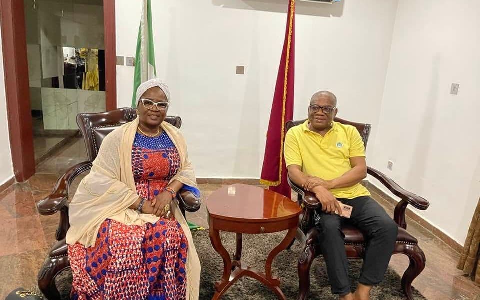 Tinubu's Daughter, Folashade Tinubu Ojo Visits Orji Uzor Kalu (Photos)