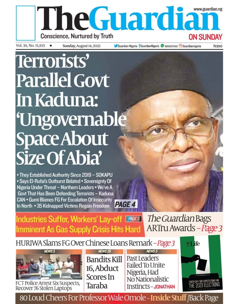 Nigerian Newspapers Daily Front Pages Review Sunday 14th August 22