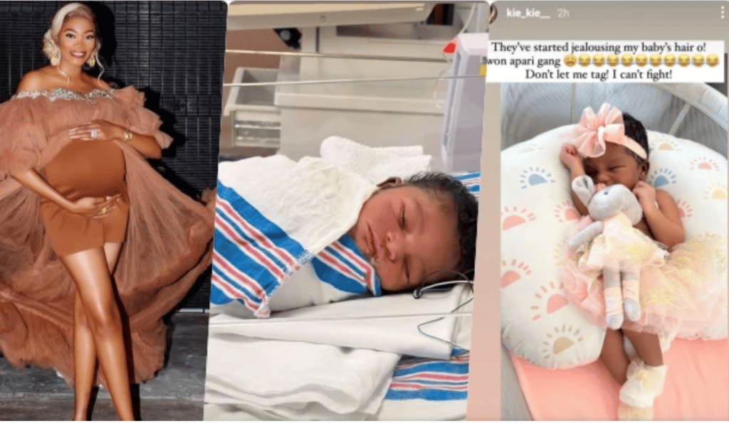 Nigerian Celebrities React As Comedian ‘KieKie’ Welcomes First Child