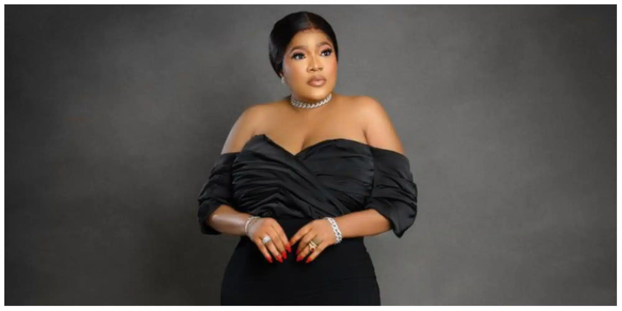 Actress Toyin Abraham speaks on the difficulty faced as she reacts to her  trending tight corset dress (Video)