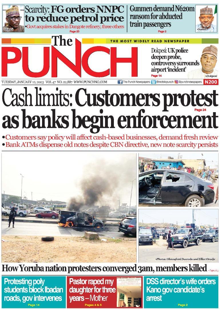 Nigerian Newspapers Daily Front Pages Review Tuesday 10th January 23