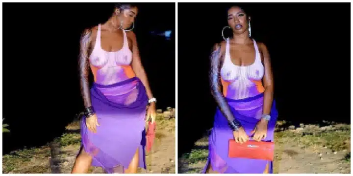 Nigerians React As Photo Of Tiwa Savage's Nipple Almost Falling Out Of Her  Dress - Celebrities - Nigeria