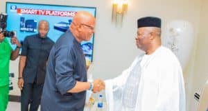 Akwa Ibom Governor, Umo Eno Visits Akpabio [Photos]