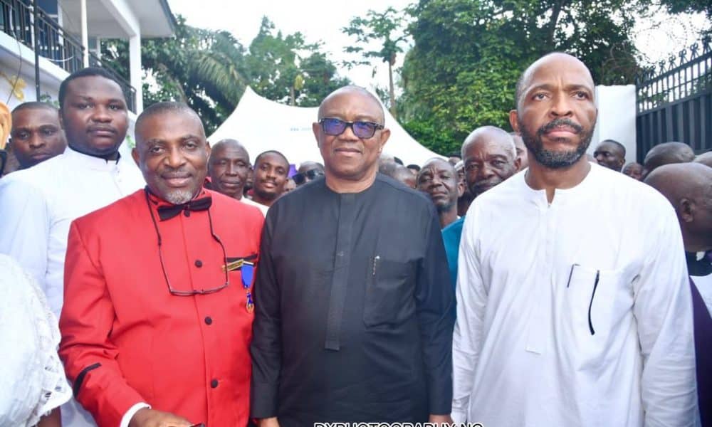 Peter Obi Attends Burial Ceremony Of Ex-Minister Nwajiuba’s Father (Photos)