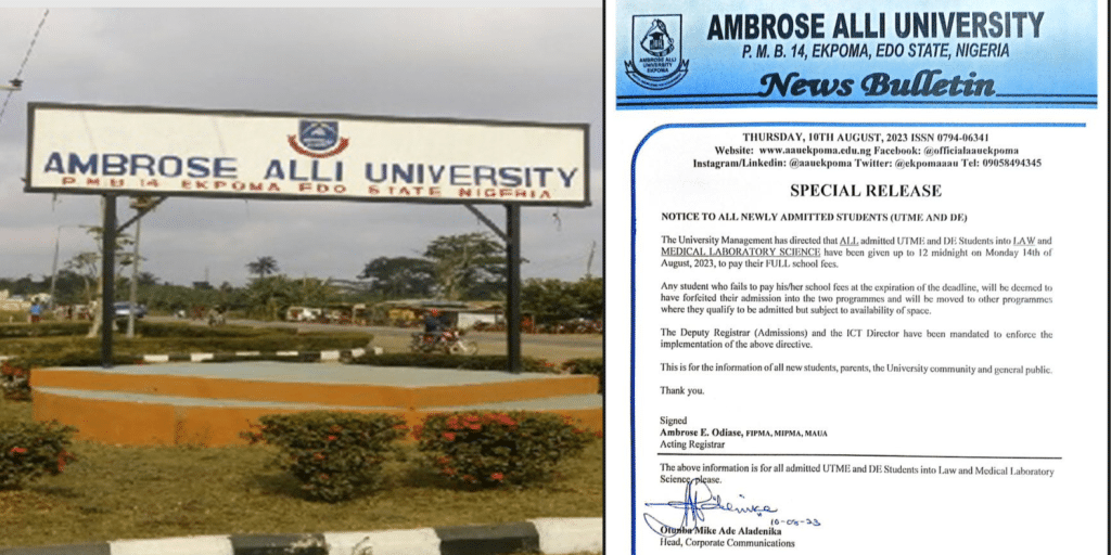 Source Alleges How Ambrose Alli University ‘Illegally’ Sells Law And Medical Lab Admissions To Wealthy Students