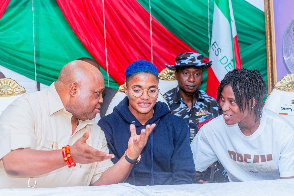 Gov Adeleke Hosts Super Falcons Stars, Ajibade, Imuran - [Photos]