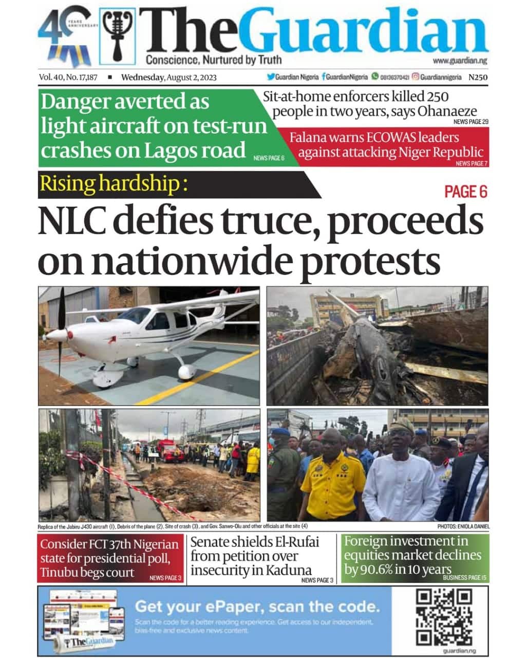 Nigerian Newspapers Daily Front Pages Review | Wednesday 2nd August, 2023