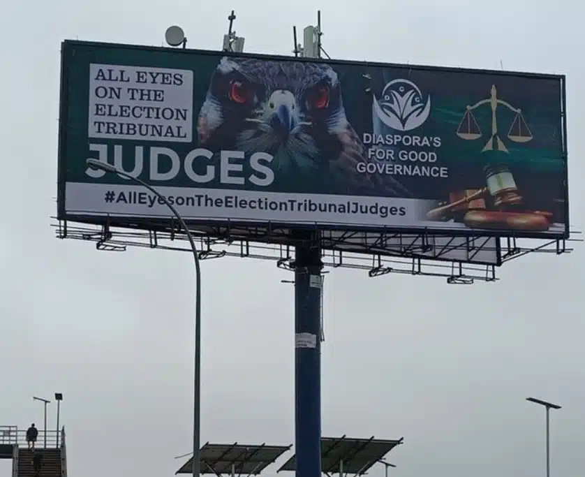 All Eyes On Election Tribunal Judges' Billboard Emerge (Photo)