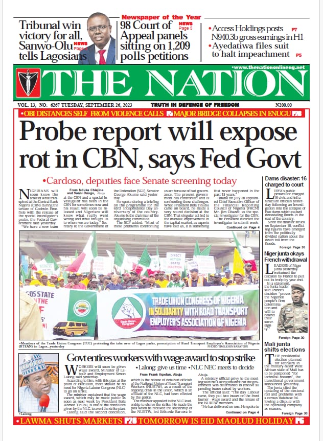 , Nigerian Newspapers Daily Front Pages Review | Tuesday 26th September, 2023, NigeriaDNA | Breaking News &amp; Top Headlines