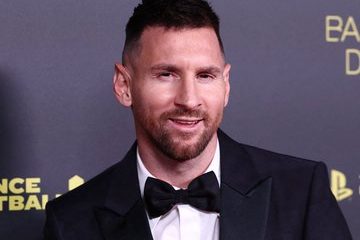 Lionel Messi and his family at the 2023 Ballon d'Or