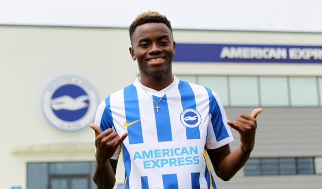 Brighton players: Simon Adingra, and Carlos Baleba