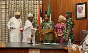 Tinubu Decorates Commander Guards Brigade, Chief Personal Security Officer With New Ranks (Photos)