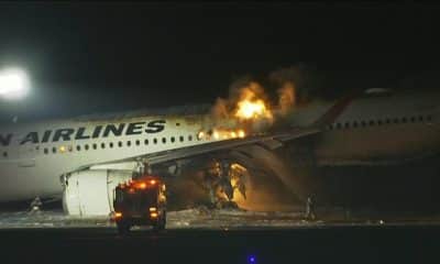 Breaking: Japan Airlines Plane On Fire After Collision With Coast Guard Aircraft