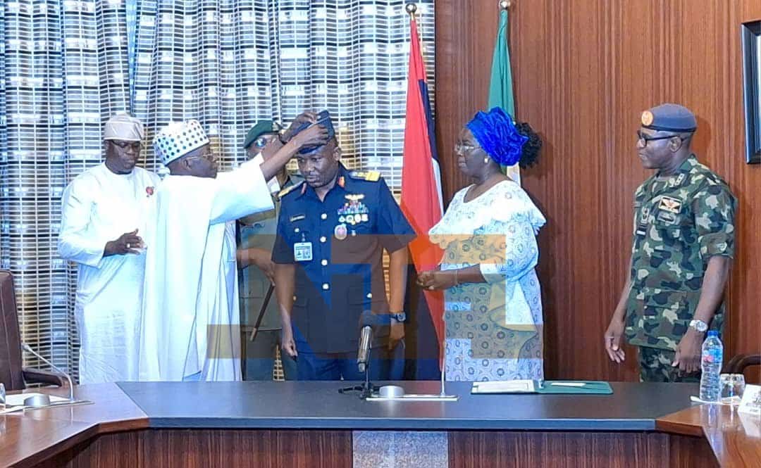 Tinubu Decorates Commander Of Presidential Air Fleet With New Rank (Photo)