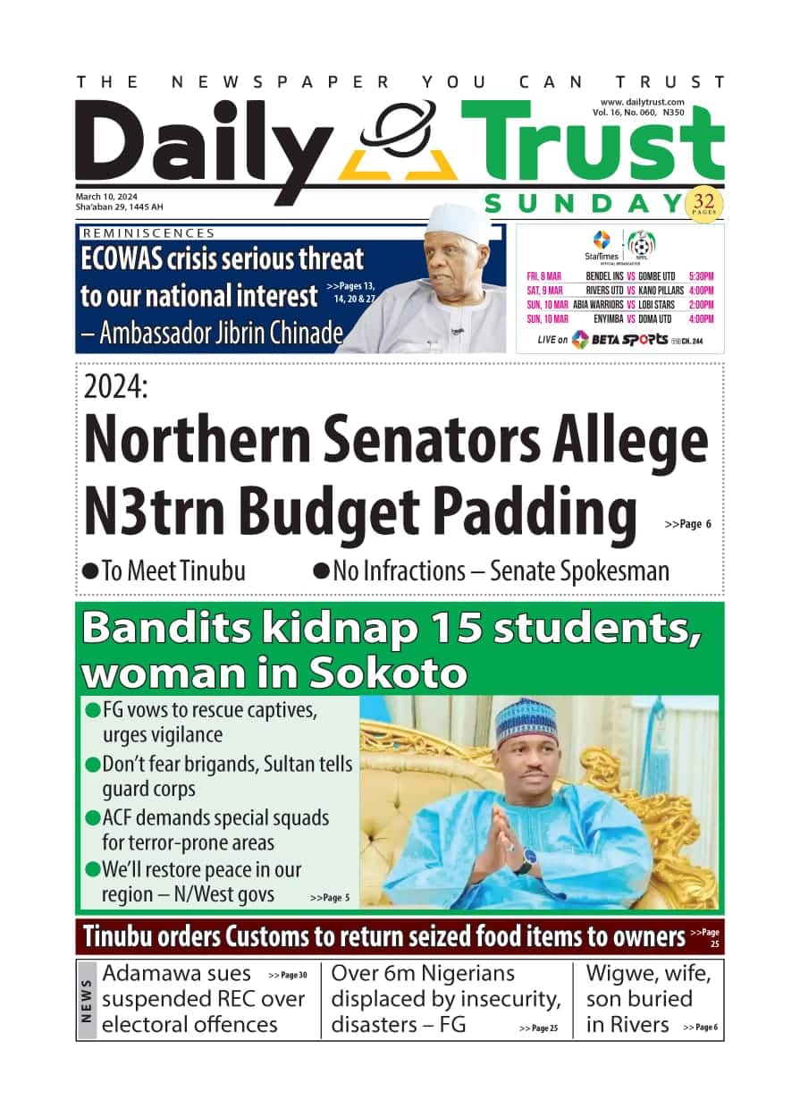 Nigerian Newspapers Daily Front Pages Review | Sunday 10th March, 2024