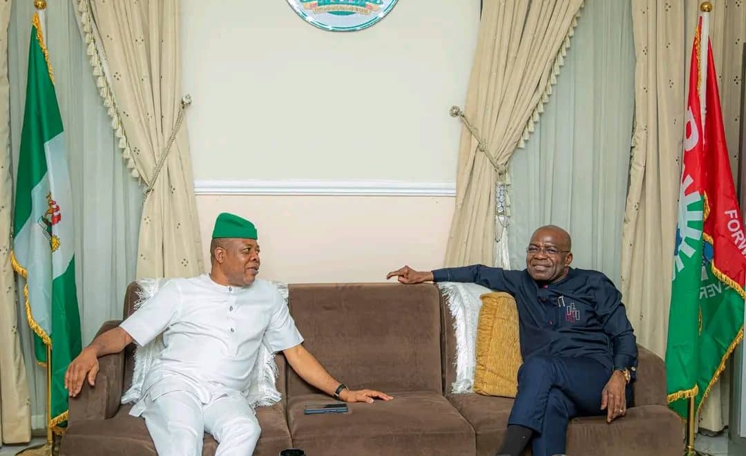 Ex-Imo Gov, Emeka Ihedioha Meets Alex Otti Days After Dumping PDP