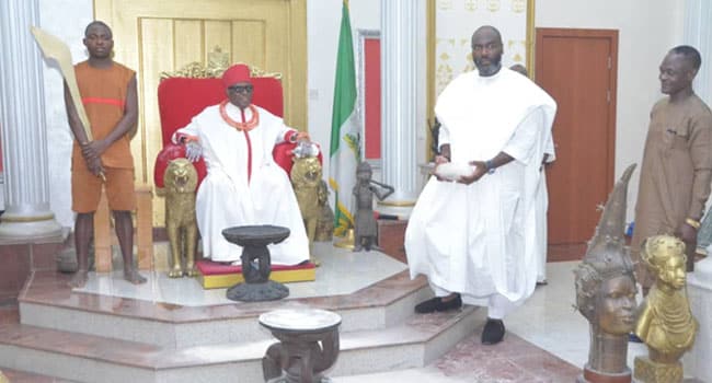 Oba of Benin Receives Back Looted Ancestral Stools