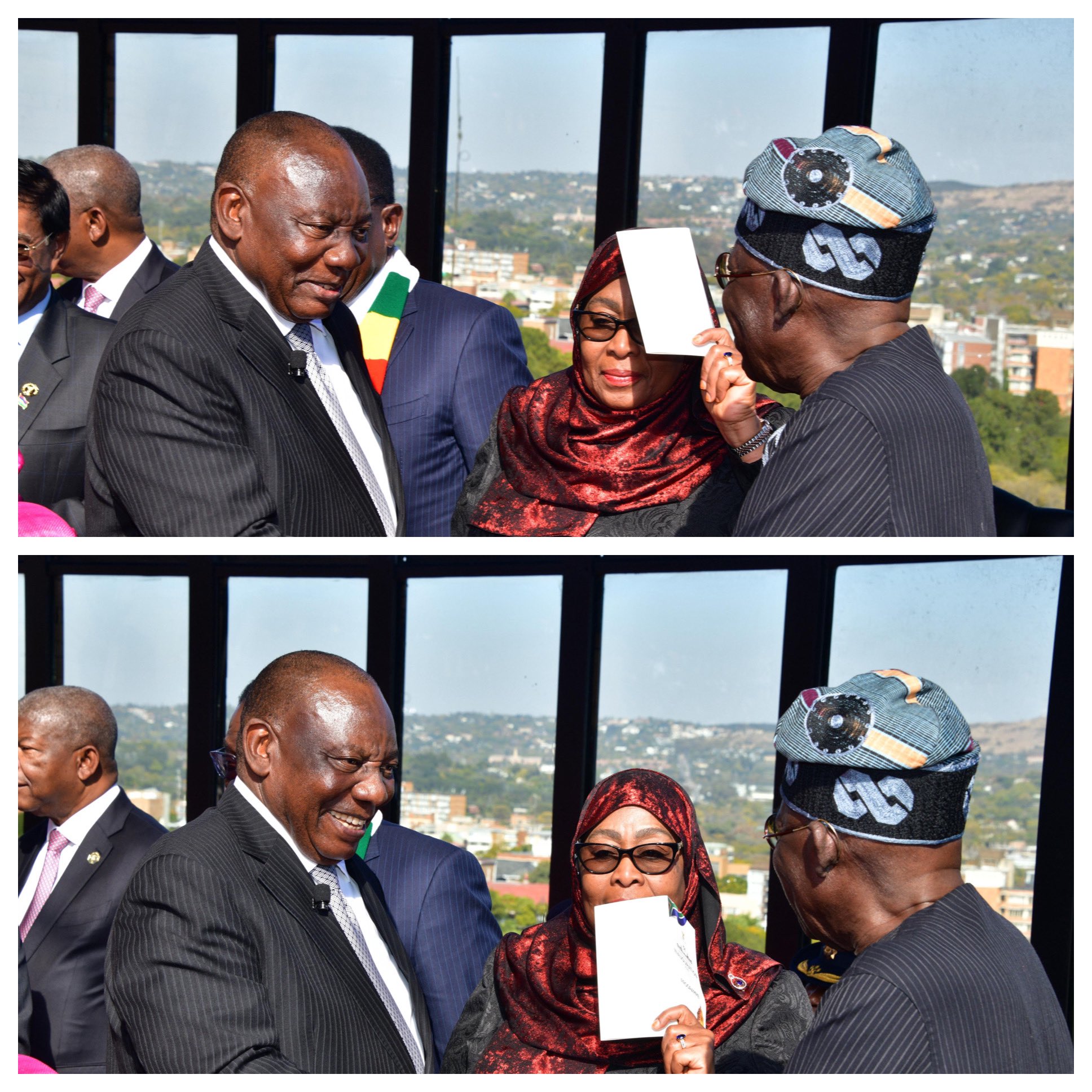 Composite photos show President Cyril Ramaphosa and Chief Justice Raymond Zondo the inaugauration ceremony on 19 June 2024. Ramaphosa also meets Nigerian President Bola Ahmed Tinubu.