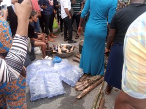 Breaking: Passengers Stranded As Rivers Community Women Block Airport Gate, Start Cooking (Photos)