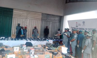 BREAKING: Customs Intercepts N270 Million Worth Of Weapons At Lagos Airport