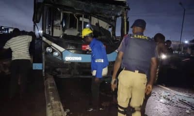 Many Injured As Two BRT Buses Collide In Lagos State