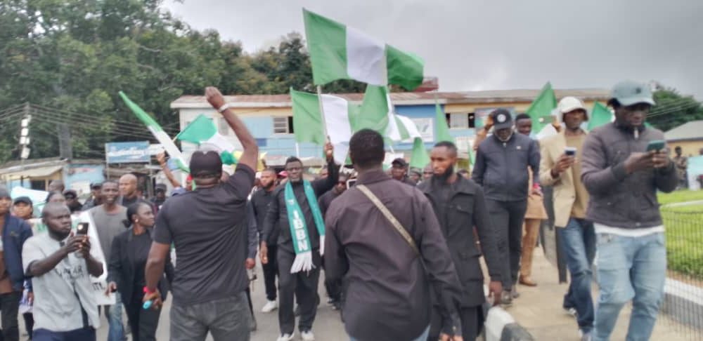 JUST IN: Popular General Overseer Leads Protest In Jos