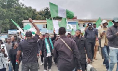 JUST IN: Popular General Overseer Leads Protest In Jos