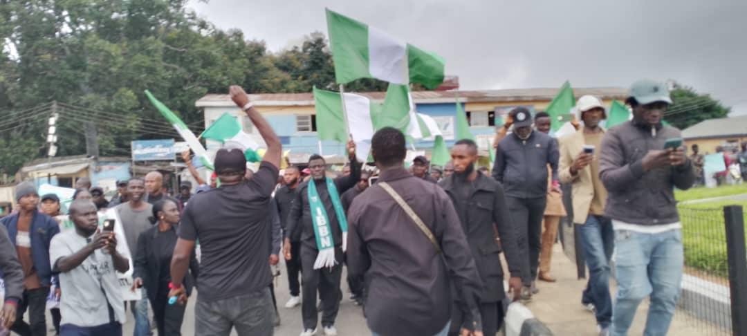 JUST IN: Popular General Overseer Leads Protest In Jos