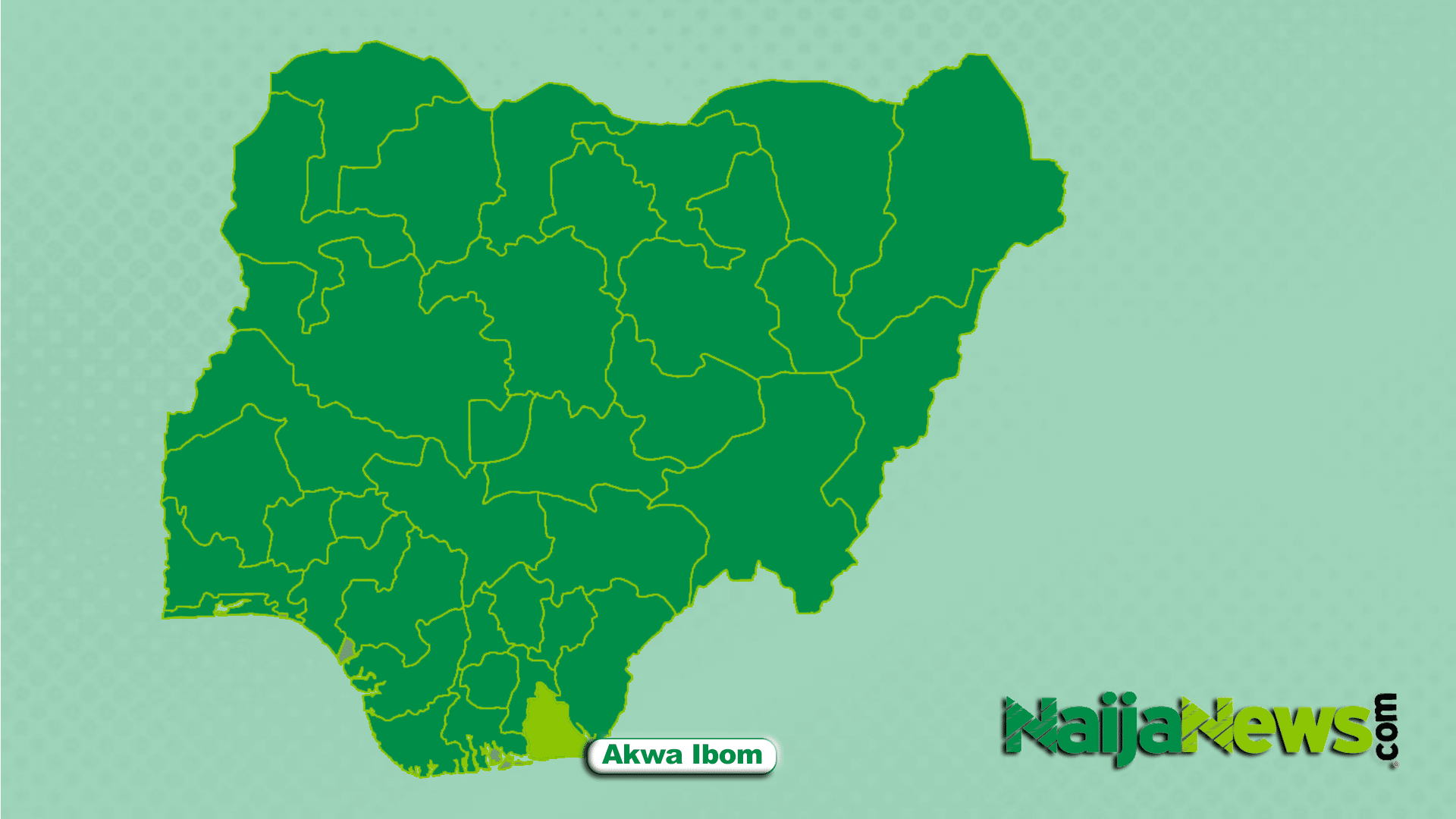 Map of Akwa Ibom State, Nigeria